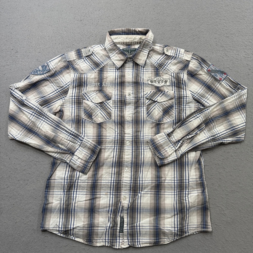 Filter Ltd City Of Angels Shirt Men's L Plaid Western Button Down Long Sleeve